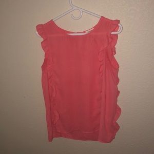 Pink scalloped tank top